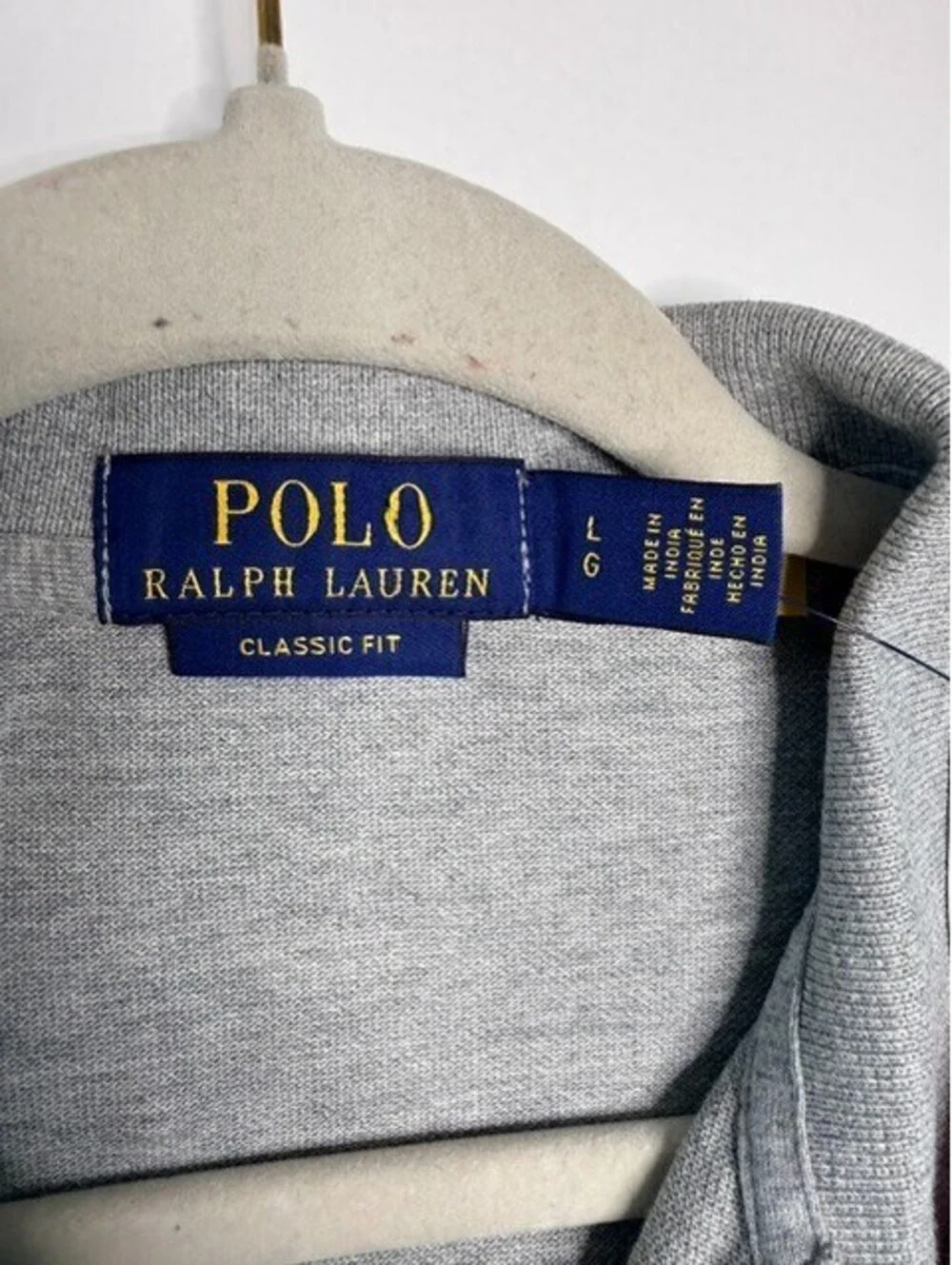 Polo Ralph Lauren Big Pony Men's Polo Shirt Gray Crest #3 Short Sleeve NWT L